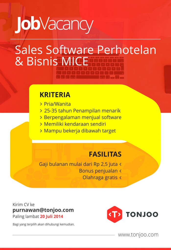 job vacancy TONJOO